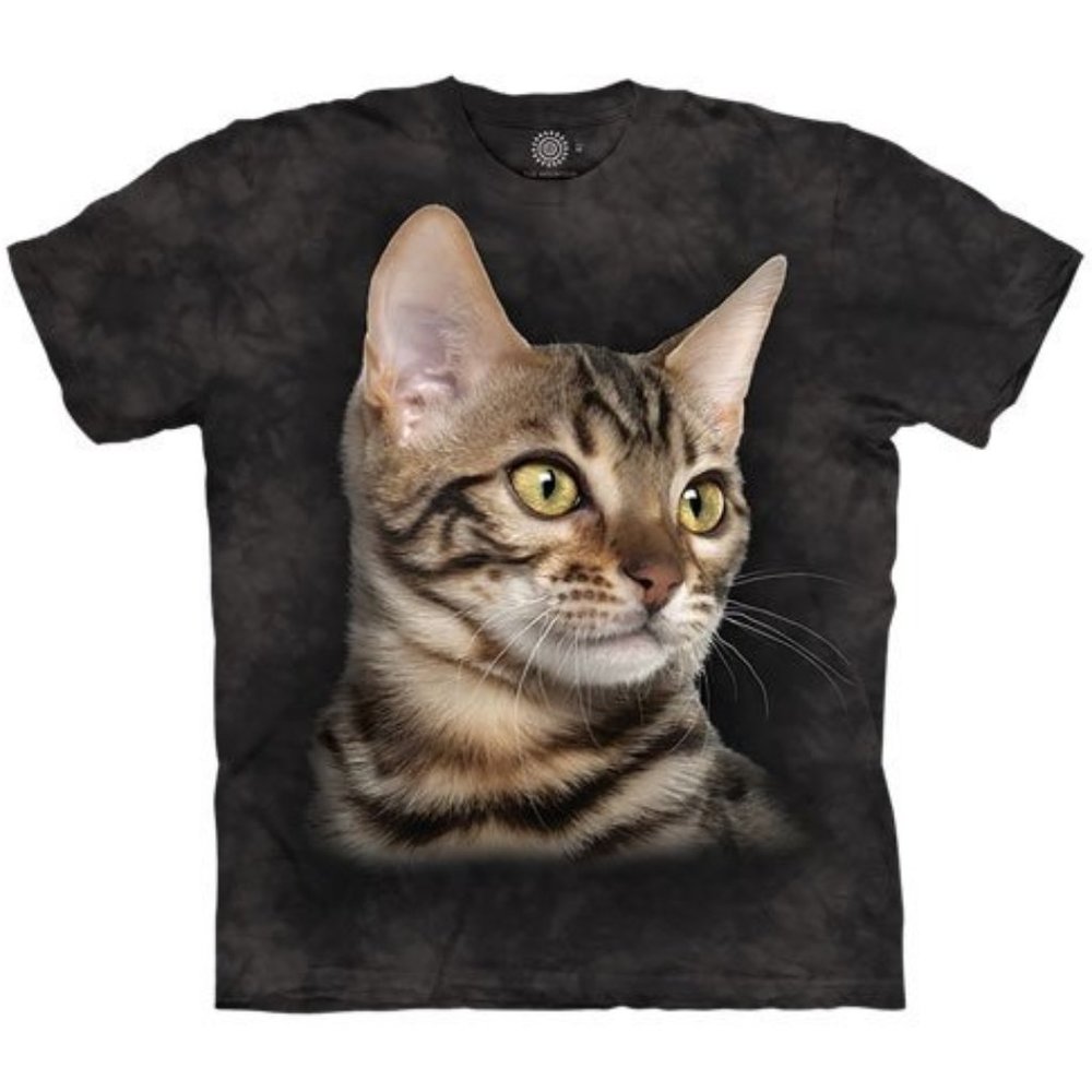 Men's Graphic T-shirt Stripped Cat Portrait Adult Size